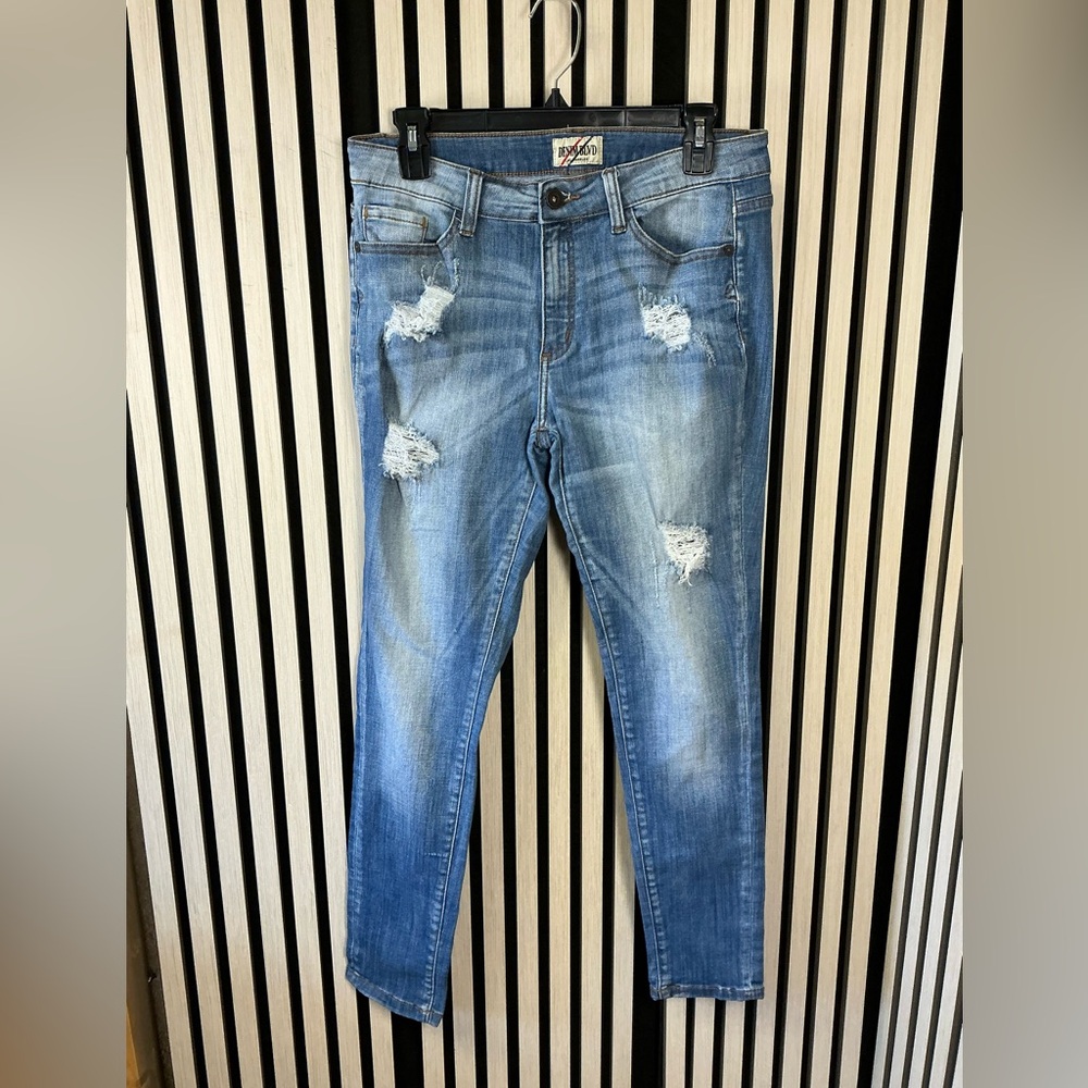 DENIM BLVD Distressed Light Blue Women’s Jeans, Sz 11